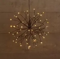 Kerstverlichting Led Ster flash 30cm 63 lampjes - Warm Wit