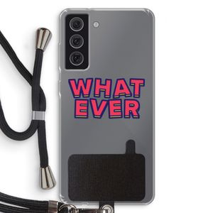 Whatever: Samsung Galaxy S21 FE Transparant Hoesje met koord