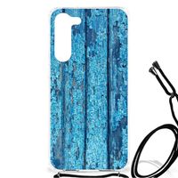 Samsung Galaxy S23 Plus Stevig Telefoonhoesje Wood Blue