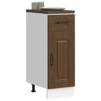 Keuken onderkast Kalmar bewerkt hout bruin eikenkleur