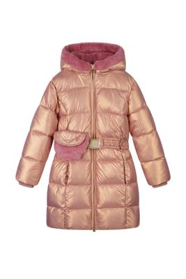 Le Chic winter winterjas meisjes - roze - Bodhi - furry, lang, tas