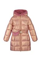 Le Chic winter winterjas meisjes - roze - Bodhi - furry, lang, tas