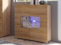 Commode CABALINA 2 deuren gouden eik zonder led