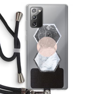 Creatieve toets: Samsung Galaxy Note 20 / Note 20 5G Transparant Hoesje met koord