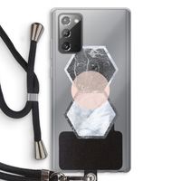 Creatieve toets: Samsung Galaxy Note 20 / Note 20 5G Transparant Hoesje met koord