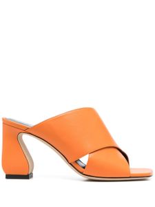 Si Rossi mules en cuir 80 mm - Orange