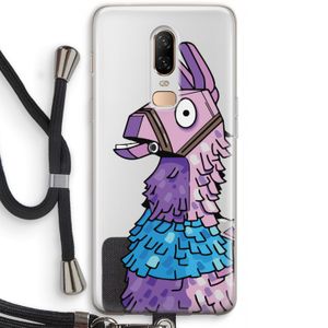 Lama: OnePlus 6 Transparant Hoesje met koord