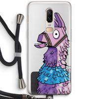 Lama: OnePlus 6 Transparant Hoesje met koord