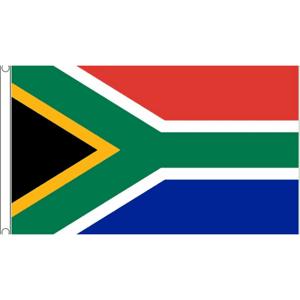 Vlag Zuid Afrika in extra groot formaat - 150 x 240 cm - polyester - met ophangogen