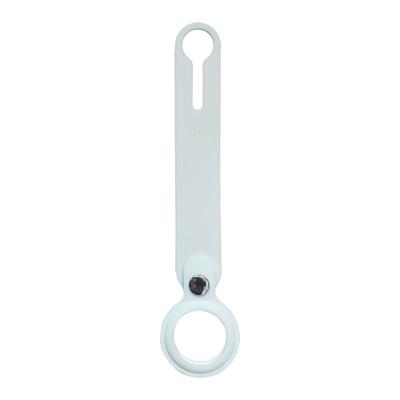 AirTag Siliconen Lus Sleutelhanger - Wit