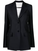 Jil Sander blazer à simple boutonnage - Bleu