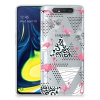 Samsung Galaxy A80 TPU Hoesje Flamingo Triangle