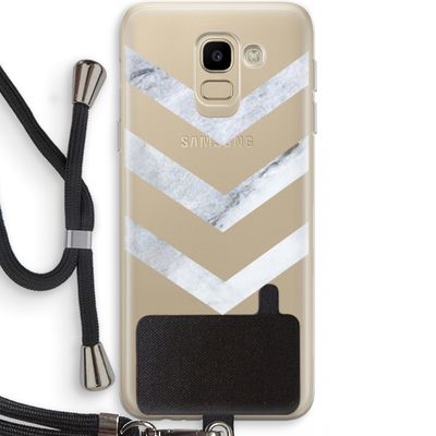 Marmeren pijlen: Samsung Galaxy J6 (2018) Transparant Hoesje met koord