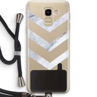 Marmeren pijlen: Samsung Galaxy J6 (2018) Transparant Hoesje met koord
