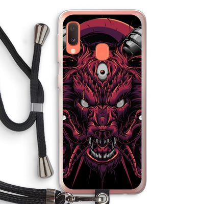 Hell Hound and Serpents: Samsung Galaxy A20e Transparant Hoesje met koord