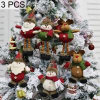 3 stuks kerst decoratie Gift pluche pop tegenhanger willekeurige stijl levering