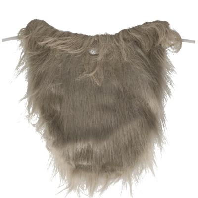 Carnaval/verkleed accessoires baard - half lang - grijs - aan elastiek - kabouter/oude man Carnaval/verkleed accessoires baard - half lang - grijs - aan elastiek - kabouter/oude man