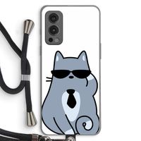 Cool cat: OnePlus Nord 2 5G Transparant Hoesje met koord
