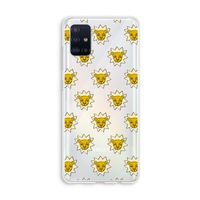Leeuwenkoppen: Galaxy A51 4G Transparant Hoesje Leeuwenkoppen: Galaxy A51 4G Transparant Hoesje