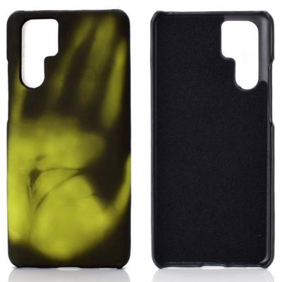 Plak de huid + PC thermische sensor verkleuring beschermende back cover Case voor Huawei P30 Pro (groen)