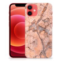 iPhone 12 Mini TPU Siliconen Hoesje Marmer Oranje