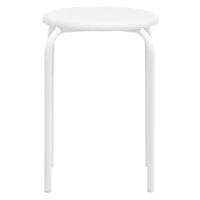 Leen Bakker - Kruk Lot - 45xØ29,5 Cm - Metaal - Wit