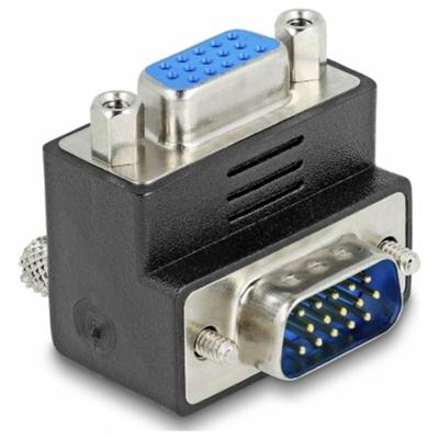 Delock 65247 VGA Adapter [1x VGA-stekker - 1x VGA-bus] Zwart