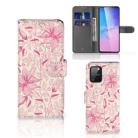 Samsung S10 Lite Hoesje Pink Flowers - thumbnail