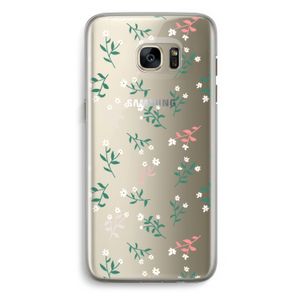 Small white flowers: Samsung Galaxy S7 Edge Transparant Hoesje