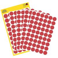 Avery-Zweckform 3141 Etiketten Ø 12 mm Papier Rood 270 stuk(s) Permanent hechtend Etiketten voor markeringspunten