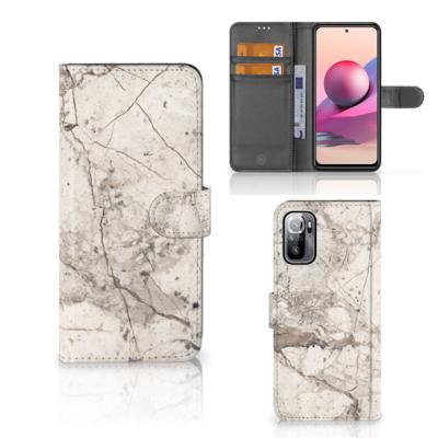 Xiaomi Redmi Note 10/10T 5G | Poco M3 Pro | Bookcase | Marmer Beige