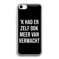 Meer verwacht - Zwart: iPhone SE 2020 Transparant Hoesje