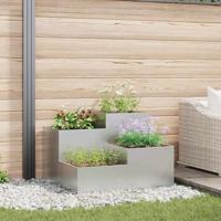 Tuin Bloempot Zilver 80 x 80 x 60 cm Gegalvaniseerd staal