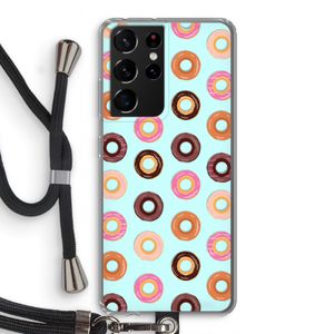 Donuts: Samsung Galaxy S21 Ultra Transparant Hoesje met koord
