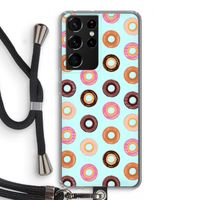 Donuts: Samsung Galaxy S21 Ultra Transparant Hoesje met koord