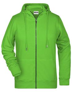 James & Nicholson JN8025 Ladies´ Zip-Hoody - /Lime-Green - M