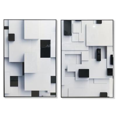 Schilderij Home ESPRIT Aluminium Hout MDF 80 x 3,5 x 120 cm
