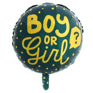 Folieballon Gender Reveal Boy or Girl (45cm)