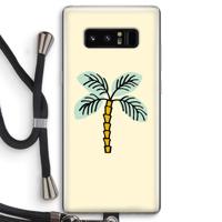 Palmboom: Samsung Galaxy Note 8 Transparant Hoesje met koord - thumbnail