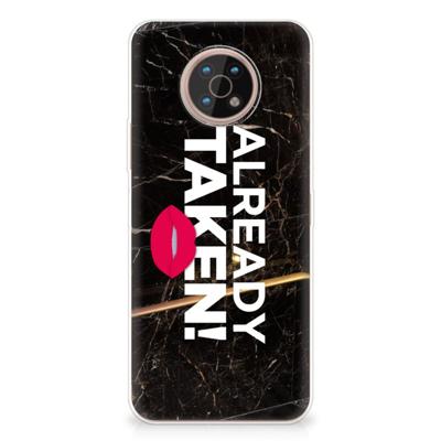 Nokia G50 | Siliconen hoesje | met naam Already Taken Black