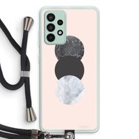 Marmeren cirkels: Samsung Galaxy A52s 5G Transparant Hoesje met koord