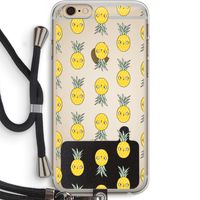 Ananas: iPhone 6 PLUS / 6S PLUS Transparant Hoesje met koord