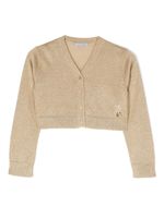 Dolce & Gabbana Kids cardigan pailleté à col v - Or