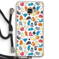 Kleurrijke katten: Samsung Galaxy A3 (2016) Transparant Hoesje met koord