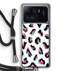 Cheetah color: Xiaomi Mi 11 Ultra Transparant Hoesje met koord