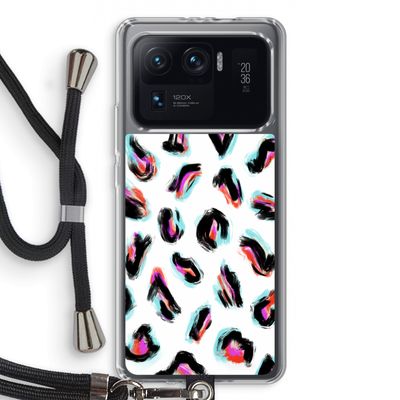Cheetah color: Xiaomi Mi 11 Ultra Transparant Hoesje met koord