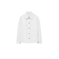 Violeta by Mango leren jack zomer wit - thumbnail