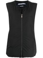 Jacquemus gilet matelassé ceinturé à col v - Noir