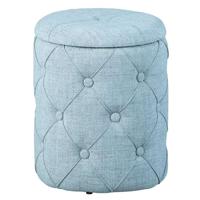 Leen Bakker - Poef Yapak - 40x34x34 Cm - Polyester - Grijs