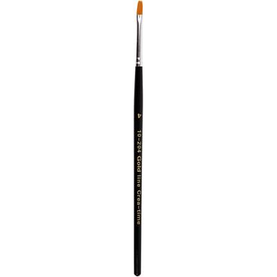 Creativ Company Gold line penselen, plat, afm 4, l: 18,5 cm, b: 2 mm, 12 stuk/ 1 doos
